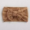 Новая детская повязка на голову, детская повязка-бант, вязаный тюрбан для девочки, детские эластичные повязки на голову, повязка на голову с бантом, аксессуары для волос для младенцев
