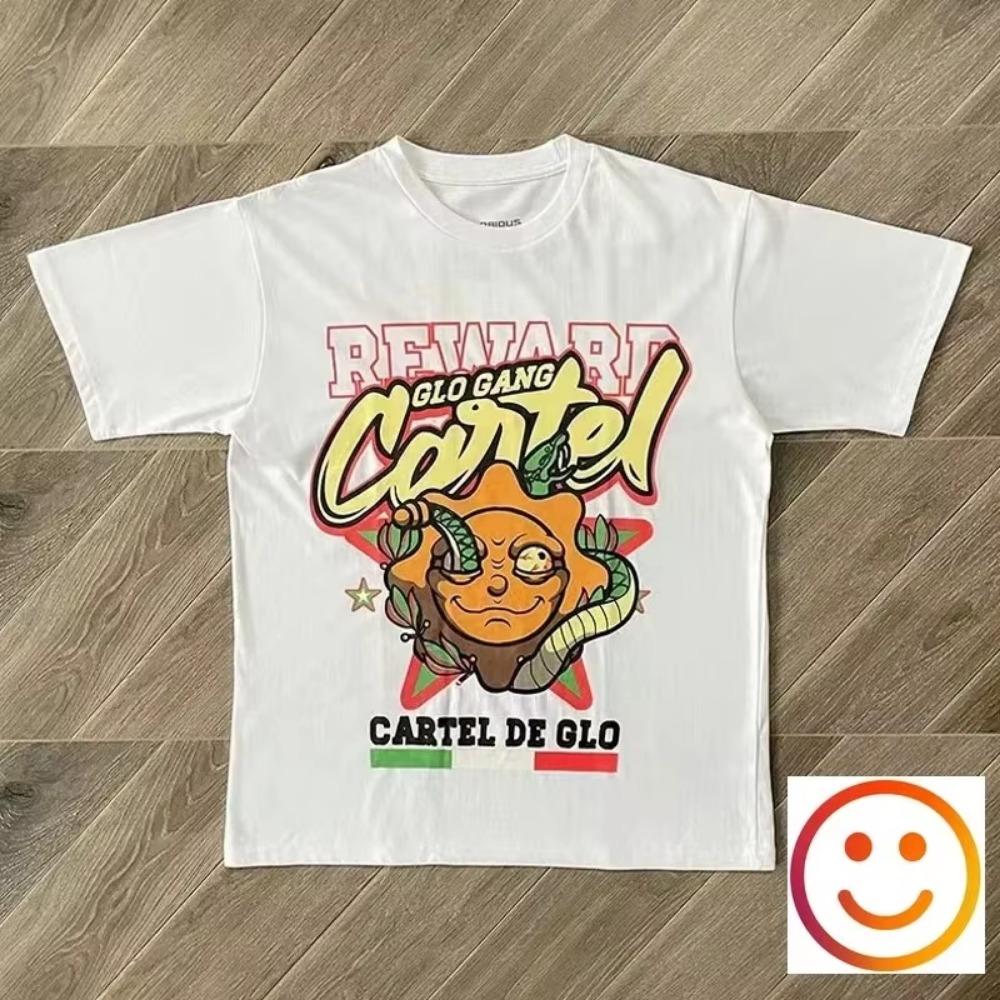 2024 Glo Gang Glo Gang Boyz Worldwide Tee для мужчин и женщин, высококачественная уличная хип-хоп-граффити-готическая футболка