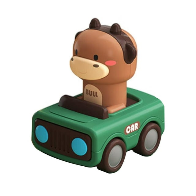 Press and Go Car Toys for Toddlers Animal Baby Car Toys Push Go Friction Vehicle Toys for Infants Birthday Gifts for Boys Girls