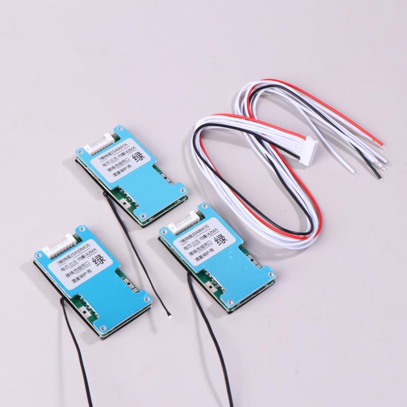 Bms 7S 24V 15A 20A 25A Литий-ионная Литиевая 18650 Защитная плата для заряда аккумулятора с температурной балансировкой для электровелосипеда/электросамоката