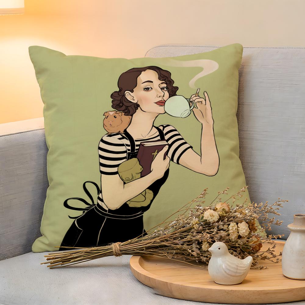 Cushion Cover Linen SkinFriendly Soft Decorative Case For Sofa Home Decor FFleabag Pillow cover