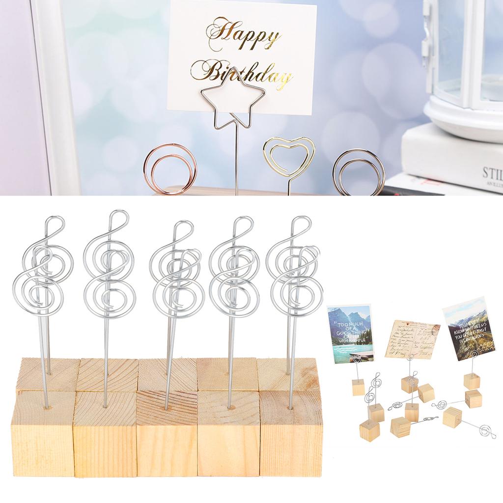 10 шт. зажим для заметок держатель для фотографий открытка с надписью металлическая подставка основа из цельного дерева ремесло