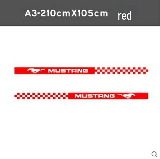 Ford Mustang Side Skirt Stripe Decoration - GT Edition Car Sticker