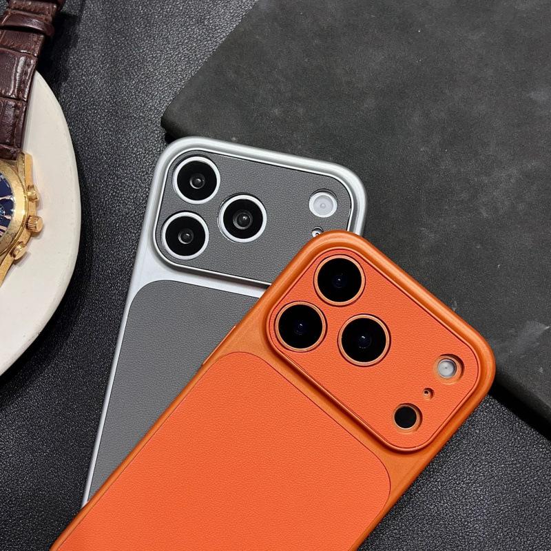 Чехол для iPhone17 Pro Max с текстурой деловой кожи, с окном для быстрой смены и полным покрытием, совместим с Apple 16.