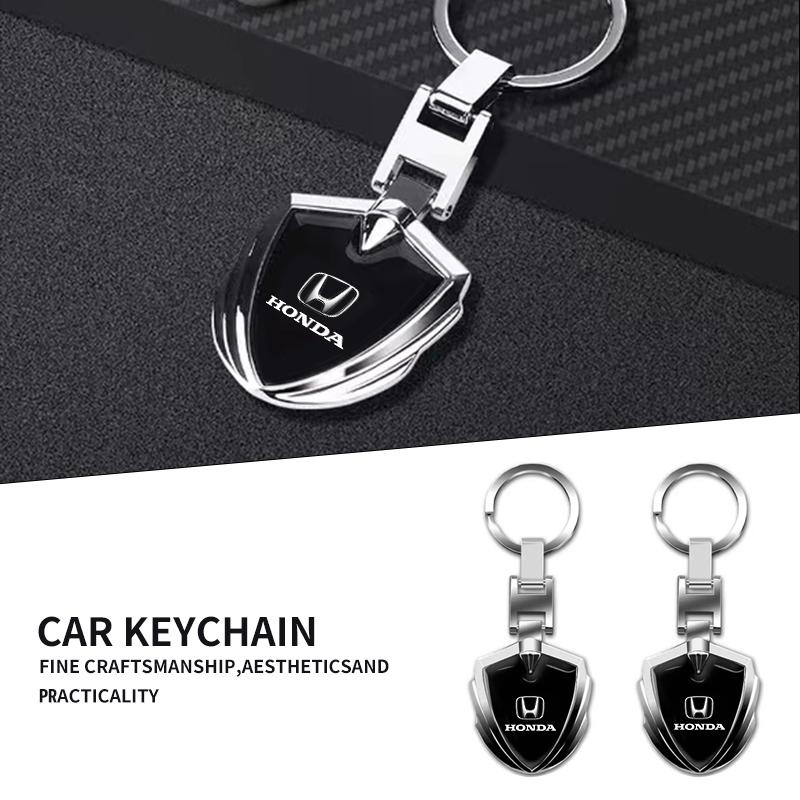 3D Metal Car Keychain Key Chain Ring Key Holder Styling Car Accessories For Honda Fit Mugen Insight Type S R VTEC DOHC Modulo Vezel Legend RR