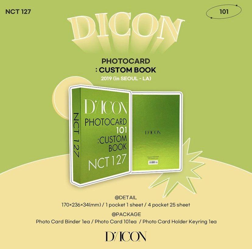 NCT 127 фотокарточек, заказная книга DICON