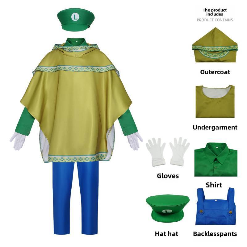 Super Mario Galaxy Cosplay Uniform With Capes For Cosplay Events And Themed Parties