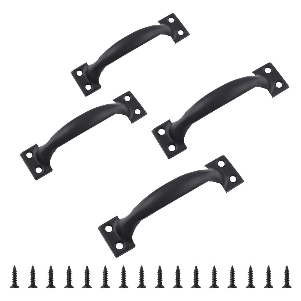 4pcs Barn Door Drawers Handles Bows-Shaped Metal Wardrobe Cabinet Pulls Iron Furniture Knob for Home Decoration