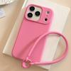 Ins однотонный простой чехол для iPhone 17 Pro Max для 15 iPhone 16 премиальный силиконовый ручной ремешок 13 мягкий