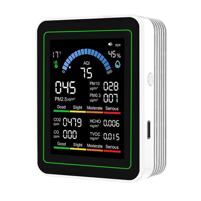 AirGuard 10-in-1 Home Monitor: Detects Formaldehyde, CO2, PM2.5, CO, Temperature & Humidity.