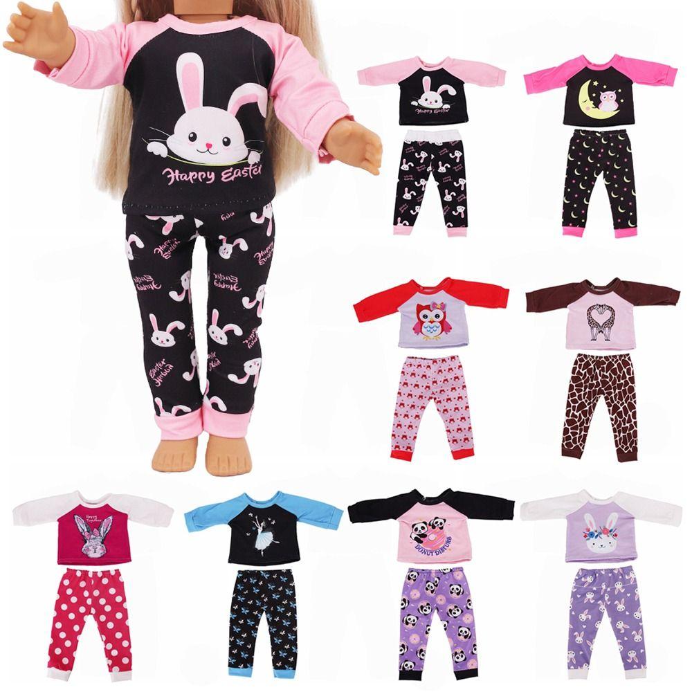 Girl Playing House Dollhouse Accessories Mini Home Wear Shirt Pants Dolls Pajamas Doll Clothes