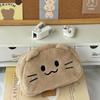Desk Organizer Smile Cat Pencil Bag Large Capacity Cat Makeup Bag Plush Pencil Case  Stationery