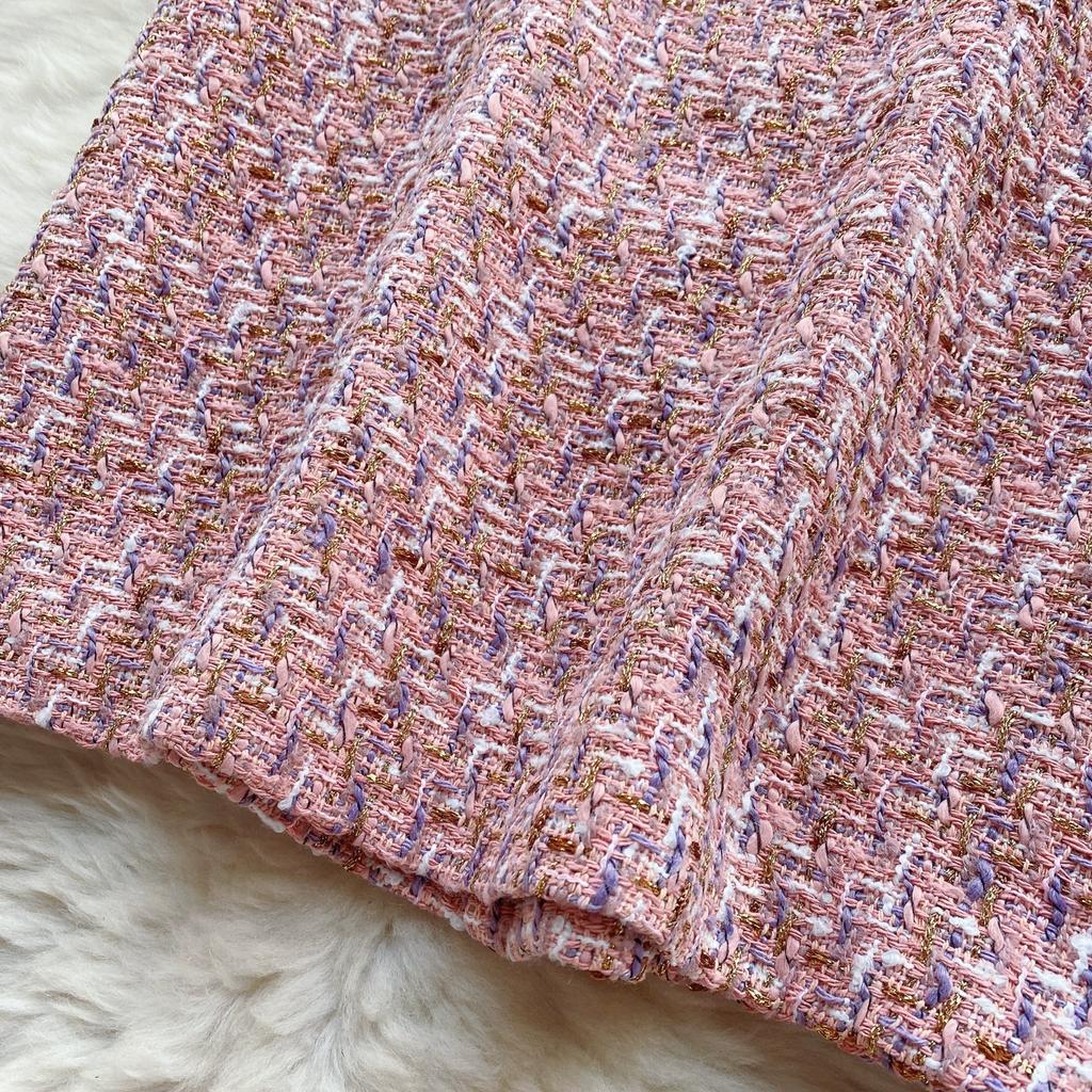 Новые весенние женские сетчатые твидовые вечерние платья в клетку с вышивкой, роскошное розовое мини-короткое платье с вышивкой бисером и бриллиантами