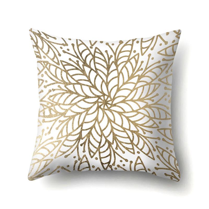 Polyester Pillow Case Automobile Decoration Home Printed Pillow Case Waist Cushion Cover Car Cushion Head Cushion Cover