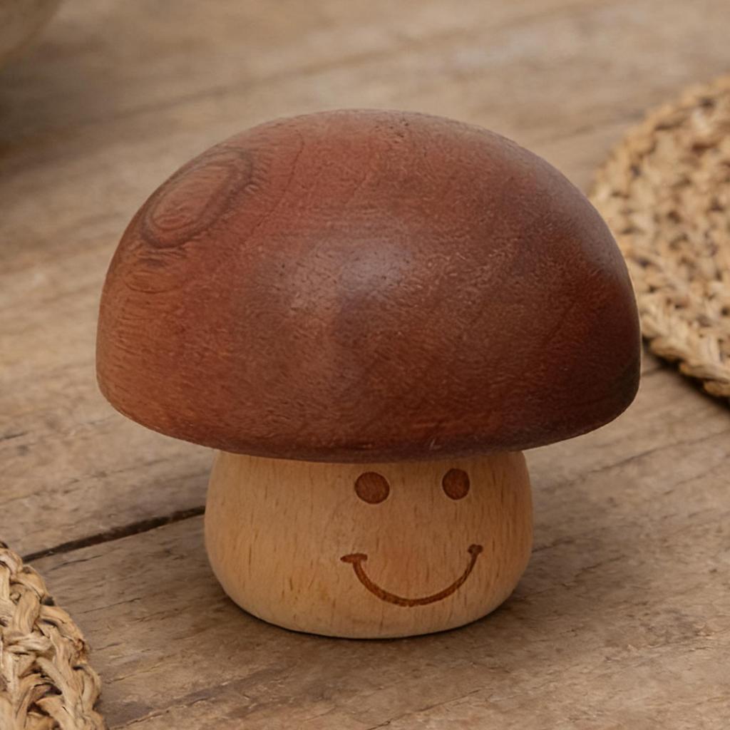 Music Box Mushroom Shape Model Wooden Music Box for Birthday Valentines Christmas Men Women Friends Desk Office Living Room