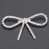 10pcs Sparkly Rhinestone Bow Brooch Pin Vintage Bowknot Claw Chain Pin Rhinestone Brooch  For Women