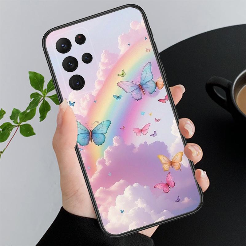 Phone Case For Samsung A55 A16 A56 A36 A35 A15 A53 A54 A33 A34 A25 A05S A52 A52S A14 A26 A71 Rainbow clouds