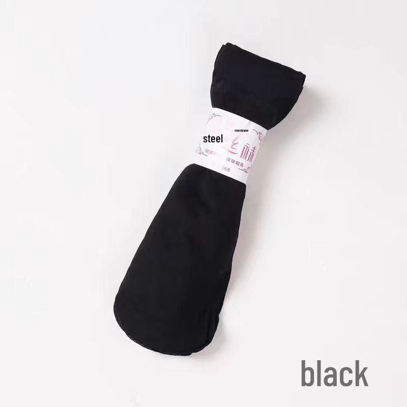 Women's Ultra-Thin Breathable Summer Short Socks: Anti-Snag Cotton Crystal Nude Steel Wire Design