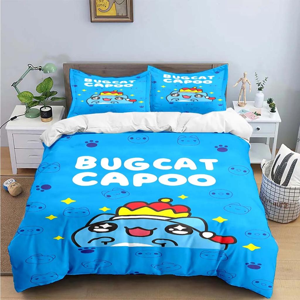 Модный мультяшный набор постельного белья с рисунком B-Bugcat Capoo Пододеяльник Одеяло Роскошный подарок на день рождения Постельные принадлежности