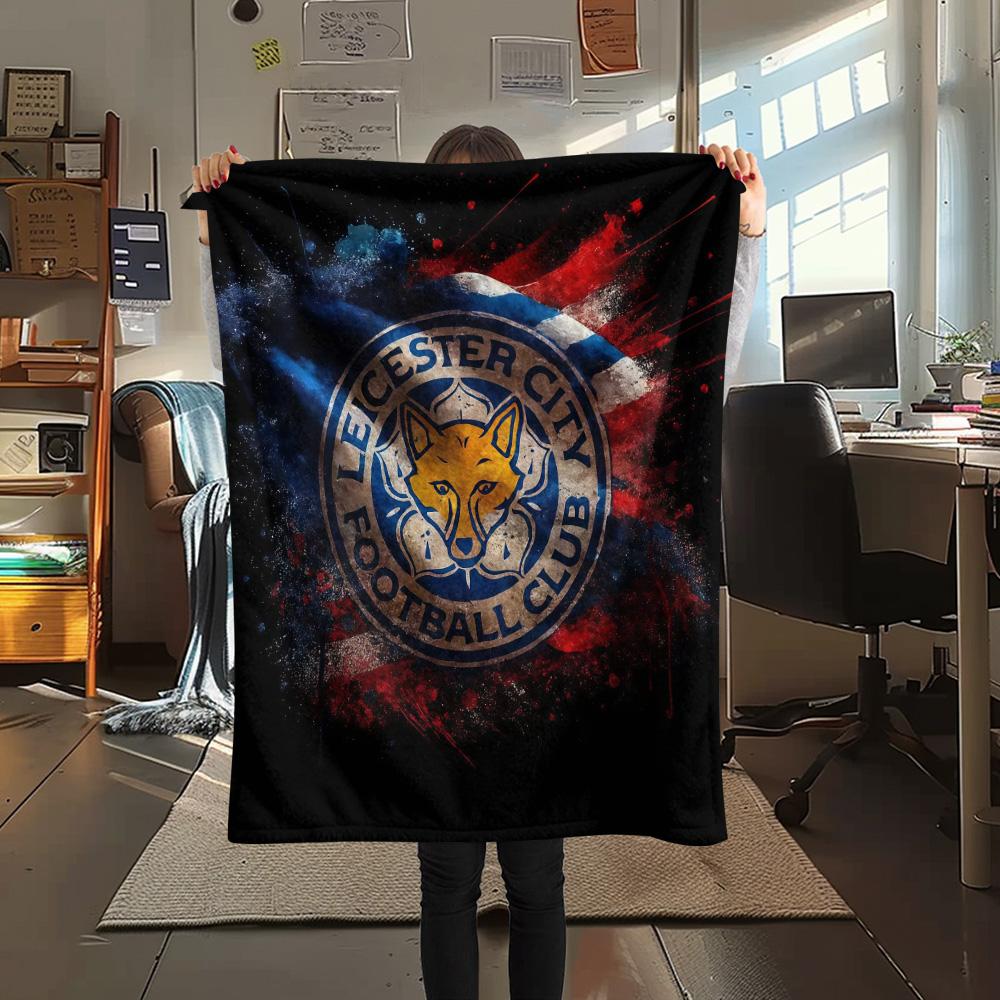 Leicester City Football Club Flannel Blanket, High quality Comfortable for All Seasons, Home Decor, Warmth and Comfort