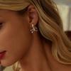 Silver earrings with bows, hoops, clasps, 925 silver