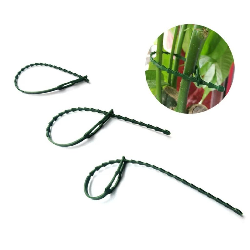 30 Pcs Green Adjustable Plant Ties Flexible Garden Plant Tie Multi-Function Sturdy Garden Plant Twist Tie Plastic Garden Ties Plant Support Tree Shrub