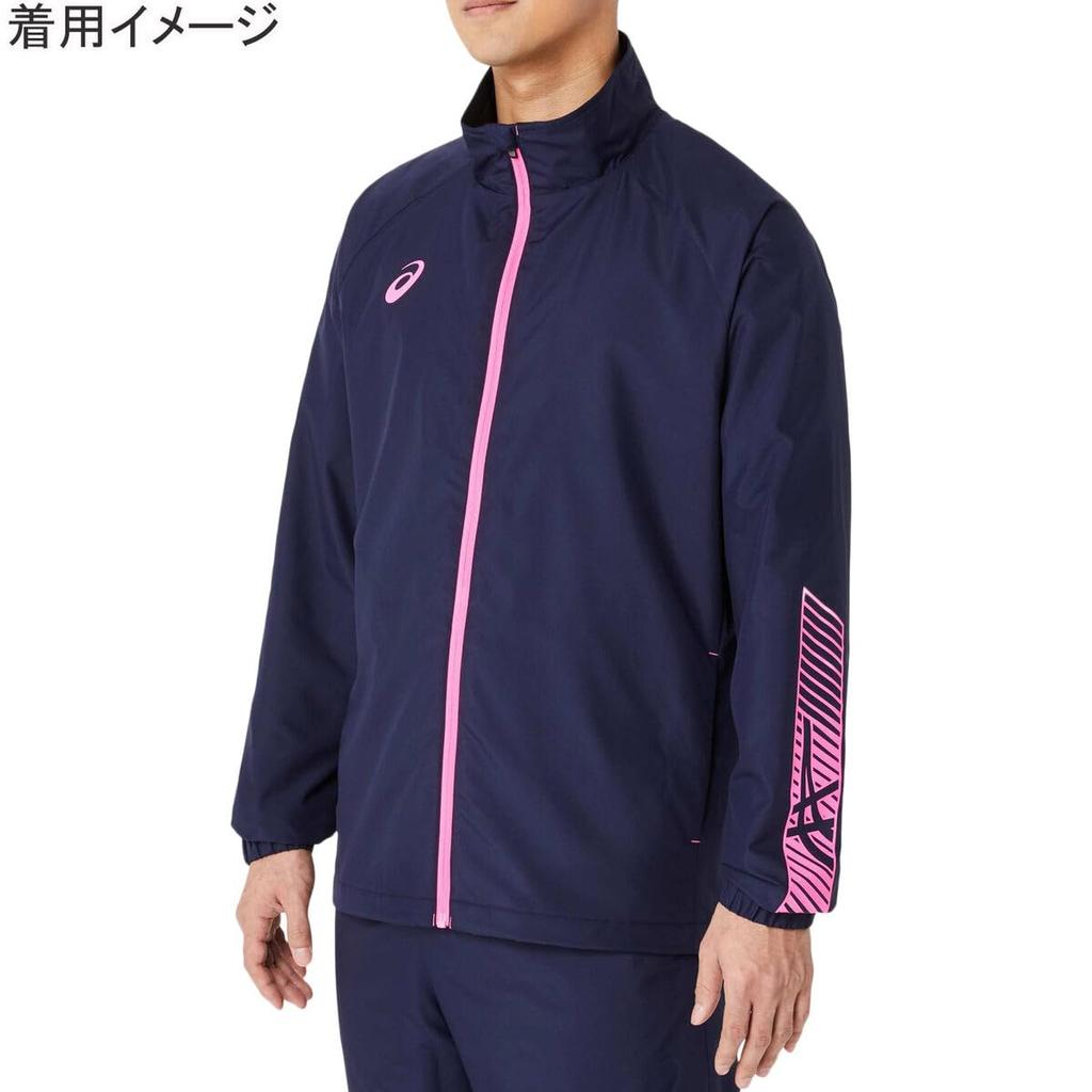 Training Wear Tricot Breaker Jacket 2031E745 Midnight X Hot Pink 3XL [ASICS] Men's