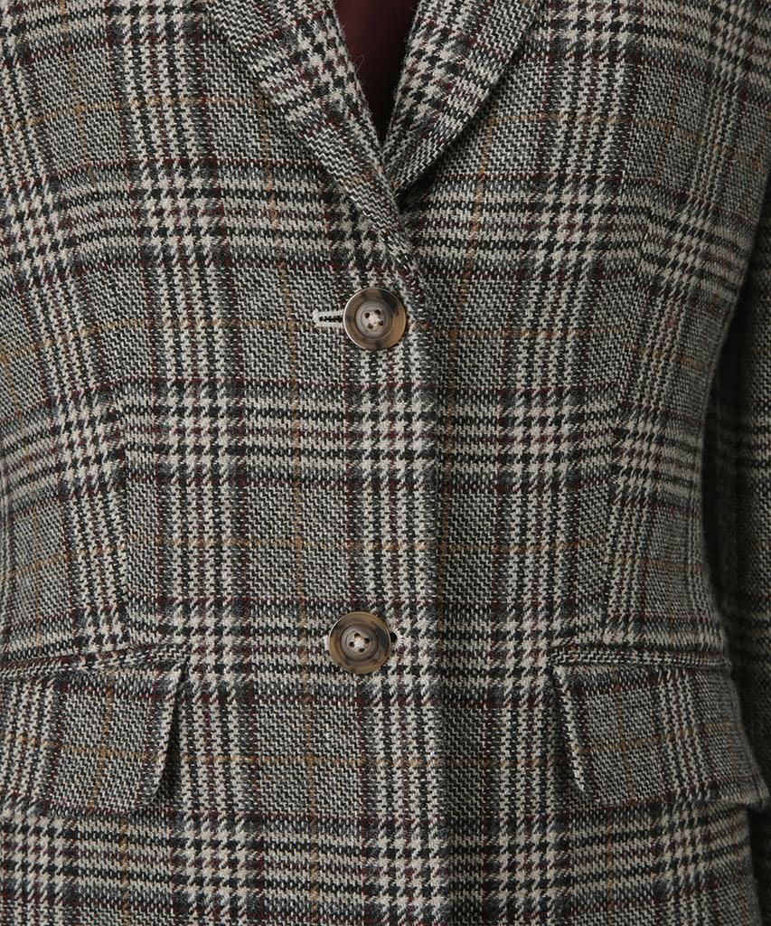 Brooks Brothers [Women'S] Lambswool Check Jacket (Beige) (Bbjswm3838Zef)