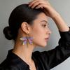 Unique Alloy Water Drop Earrings With Dragonfly Design For Gift Giving