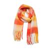 Winter Female Lattice Imitation Cashmere Scarf for Women Thick Warm Pashmina Bufanda Shawl Rainbow Tassel Echarpe Poncho Stoles