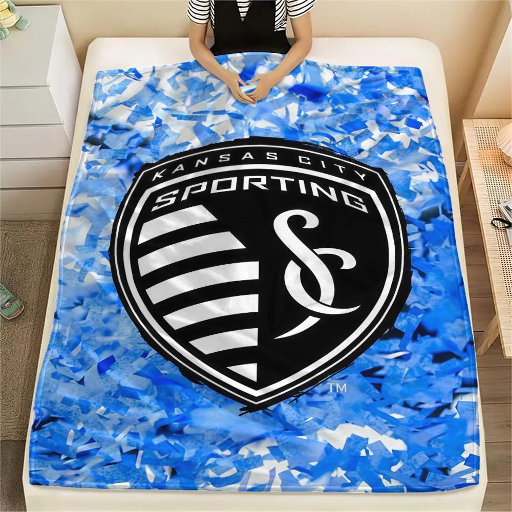 1PC Sporting Kansas City Patterned Flannel Blanket Suitable For All Seasons for Home Decor Warmth and Comfort Gifts Holiday Present
