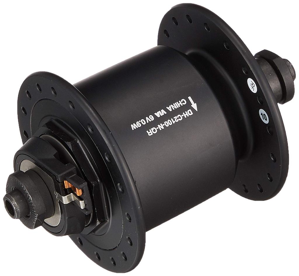 SHIMANO Втулка динамо 32H QR черная ADHC2100NQNBAL NEXUS DH-C2100 J2-A 6V-0.9W OLD100mm