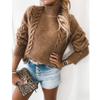 Sweater Solid Color High Neck Long Sleeved Knit Sweater Casual Sweater Women's Clothing