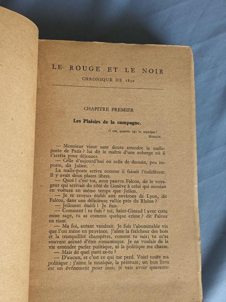 [USED] 1940s French "The Red and the Black" 2-volume set, Western books, antiques