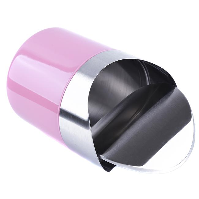 4 Colors Stainless Steel Mini Car Rubbish Bin Detachable Rolling Cover Dust Trash Bin Desktop Trash Bin Home Office Trash Can
