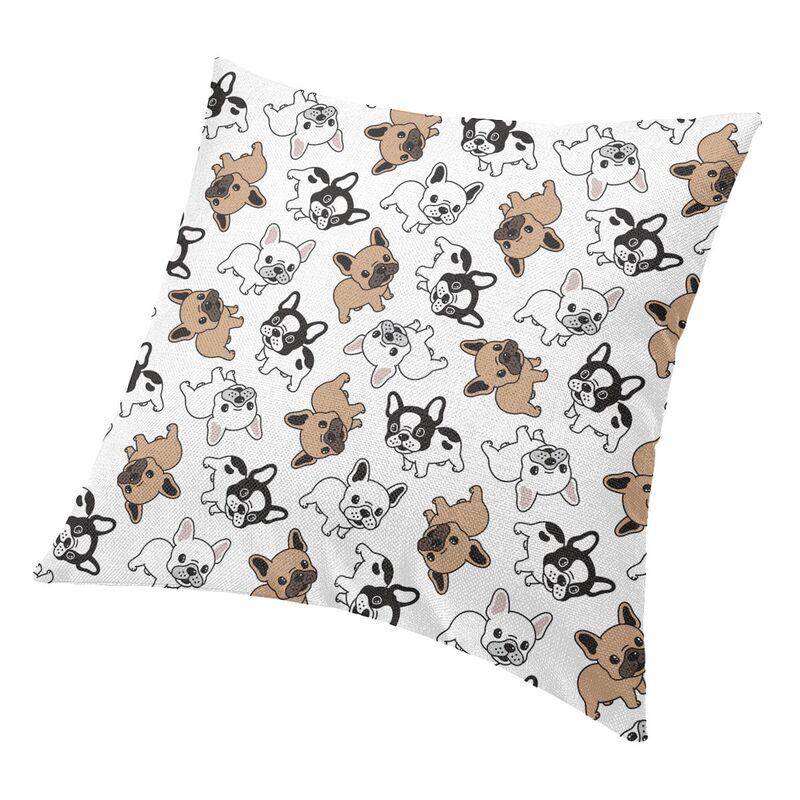 Custom Nordic Bulldog Covers 40X40Cm Velvet Frenchie Dog Lover Throw Pillow Case For Sofa Square Pillowcase Bedroom Decoration
