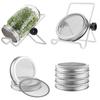 Stainless Steels Sprouting Lid for Mason Jar Wide Mouth Germination Cover for Grains and Seed Use Gardening Tool