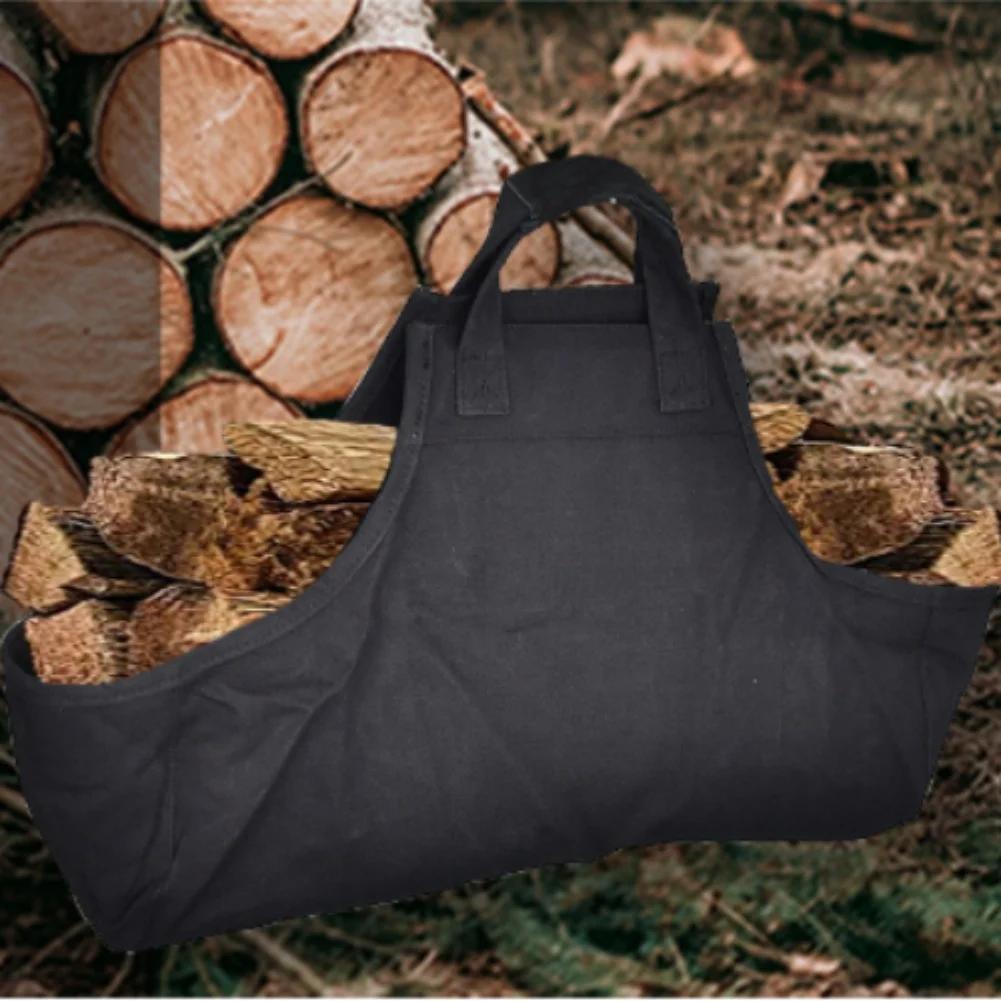 Oxford Cloth Portable Firewood Carrier Bag for Easy Carrying For Logs and Firewood Tools Lightweight and Space Saving
