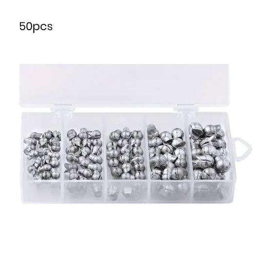 50/100 шт. 0,5-2 г металлическое рыболовное грузило с утконосом, сверхмощное морское, пресноводное, глубокое рыболовное отверстие, вес шарика из бисера, аксессуары для рыбалки на открытом воздухе