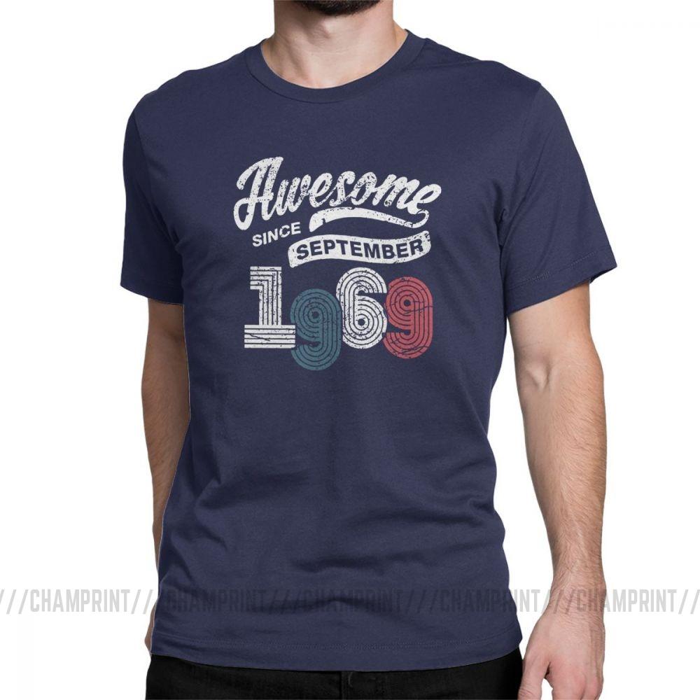 Awesome Since September 1969 T Shirt Vintage 50 Years Old 50Th Birthday Gift Men S T