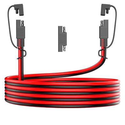 Кабель-удлинитель SAE 12 AWG, 10 футов, с разъемами SAE, быстроразъемный жгут проводов с адаптером для обратной полярности, для солнечной панели, аккумулятора