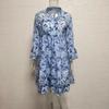 Women's  Dress Bohemian Floral Printed V Neck Mini Dresses Casual Loose Elegant Flare Sleeve Lady Beach Holiday Dress