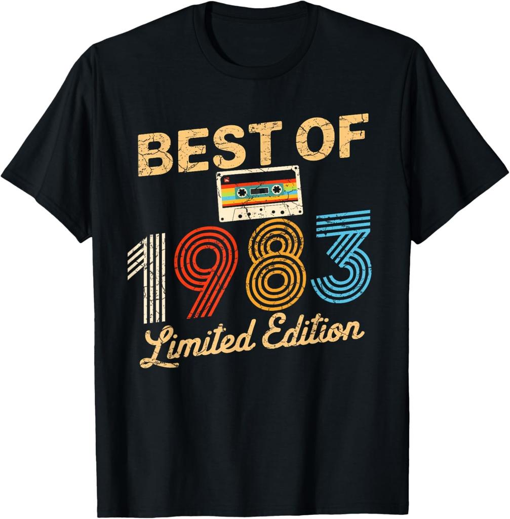 1983 T-Shirt Summer Streetwear Tops Casual Short Sleeve Tee Camiseta Hombre Unisex