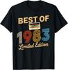 1983 T-Shirt Summer Streetwear Tops Casual Short Sleeve Tee Camiseta Hombre Unisex