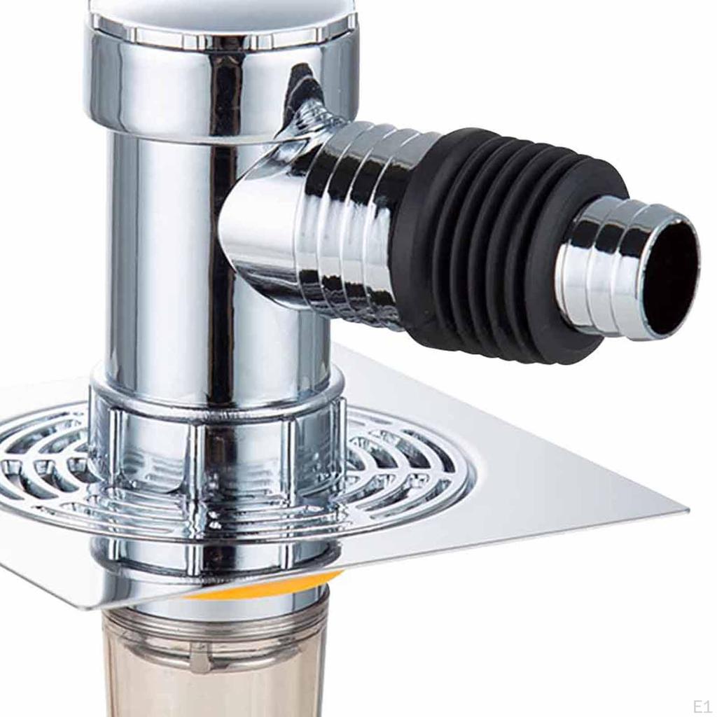 Floor Drain Cover with Pipe Connector Strainer Washroom Accessories for Bathroom Pool