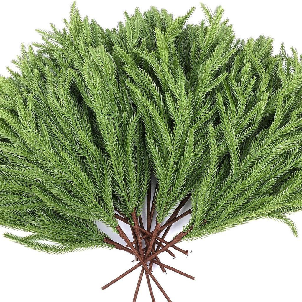 American Single Norfolk Let Go Roll Soft Rubber Pine Branch Cuttings Christmas Party Home Decoration