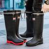 Мужские дождевые ботинки, водонепроницаемая обувь, модные высокие резиновые сапоги на толстой подошве, износостойкая резиновая обувь, кухонная обувь для рыбалки, водные сапоги
