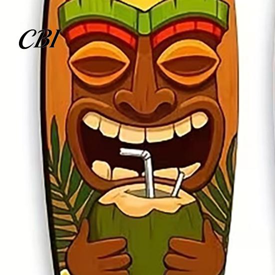 Деревянное Настенное Украшение 4 шт. Декор Tiki Сёрфборд, Подвесная Табличка, Деревянное Пляжное Украшение, Летний Винтажный Полинезийский Тропический Арт-Тема Гавайская Вечеринка Луау