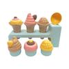Sand Play Set For Children With Colorful Ice Cream Moulding Tool Sustainable Wheat Straw Beach Sand Toy for Kids Holiday