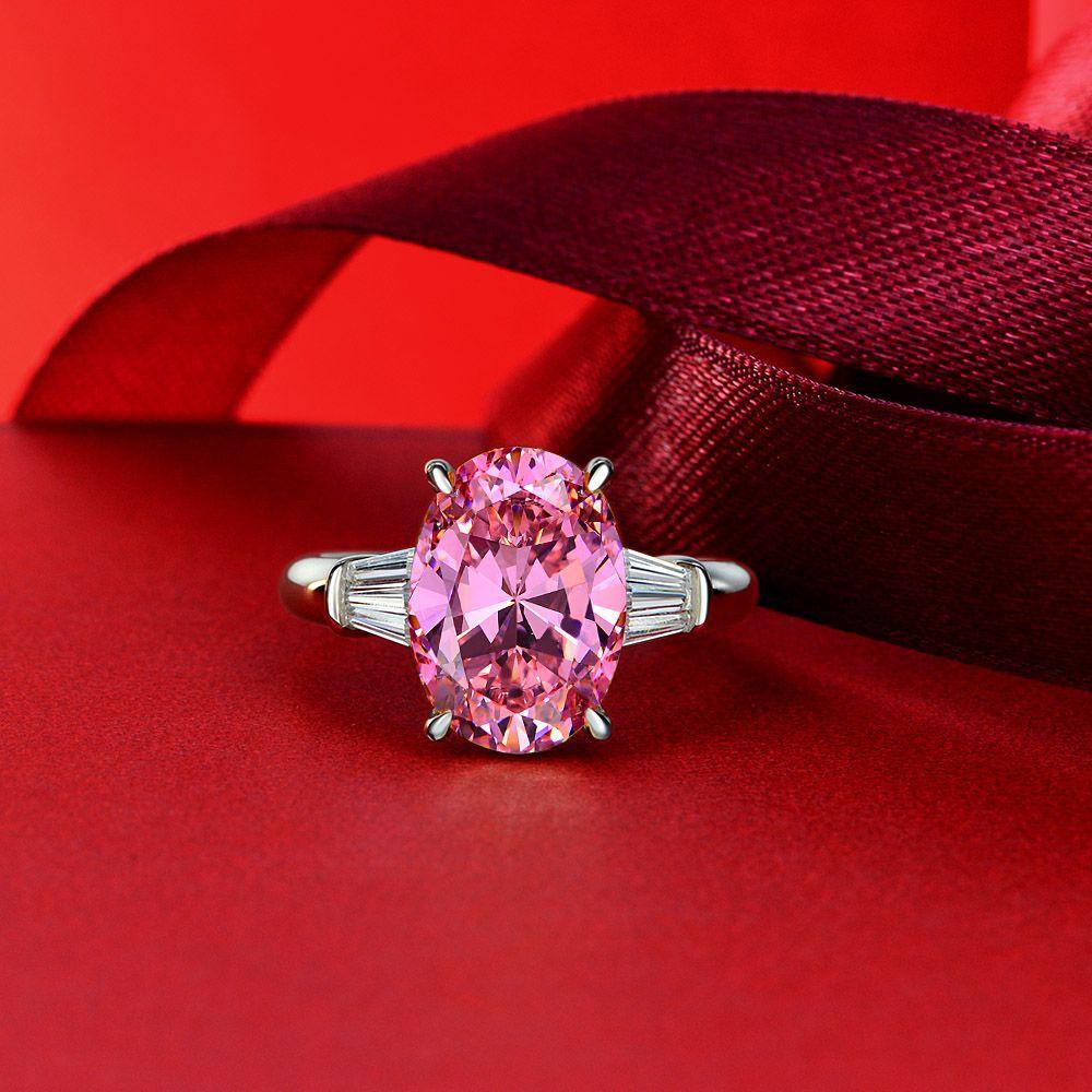 Ювелирные изделия Tancision, кольцо с искусственным драгоценным камнем, овальное простое элегантное ретро-роскошное серебряное кольцо с бриллиантом, кольцо в подарок.